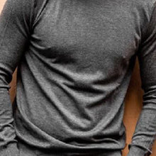 Load image into Gallery viewer, Pure Color High Collar Casual Men&#39;S Long Sleeve T-Shirt
