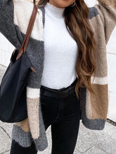 Load image into Gallery viewer, Autumn And Winter Fashion Women&#39;S Color Matching Sweater Coat
