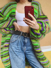 Load image into Gallery viewer, Warm Color Striped Women&#39;S Sweater Coat
