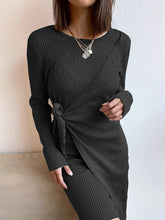 Load image into Gallery viewer, Fashion Cross-Belt Knitted Dress
