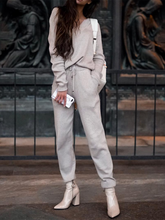 Load image into Gallery viewer, Fashion V-neck Long Sleeve Casual Two-piece Suit
