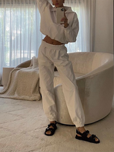 Load image into Gallery viewer, Fashion Lapel Sports Leisure Loose Solid Color Two-piece Suit
