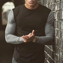 Load image into Gallery viewer, Fashion Colorblock Men&#39;s Long Sleeve T-Shirt
