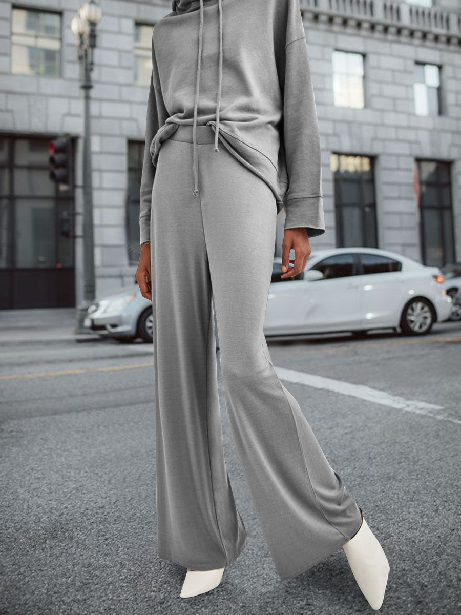 Women's Long-sleeved Hooded Casual Loose Two-piece Suit