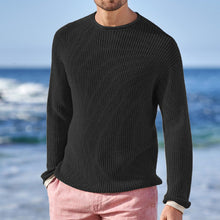 Load image into Gallery viewer, Men&#39;S Casual Slim Round Neck Long Sleeve Sweater
