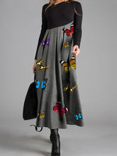 Load image into Gallery viewer, Warm Stitching Casual Dress with Butterfly
