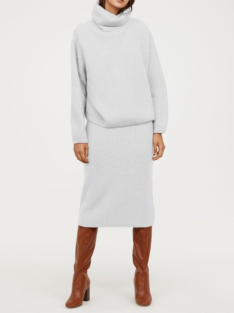 Loose Casual Fashion Women'S Knitted Suit Skirt