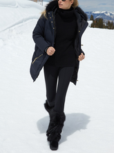 Load image into Gallery viewer, Fashion Fur Collar Hooded Zipper Coat Down Jacket
