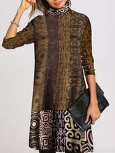 Load image into Gallery viewer, Retro Loose Casual Long Sleeve High Floral Dress
