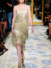 Load image into Gallery viewer, Fashion Fringed Sleeveless Midi Dress
