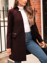 Load image into Gallery viewer, Stand-Up Collar Pocket Fashion Woolen Coat
