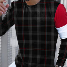 Load image into Gallery viewer, Fashion Casual Round Neck Patchwork Long Sleeve Men&#39;S T-Shirt
