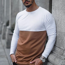 Load image into Gallery viewer, Round Neck Solid Color Men&#39;S Casual Top
