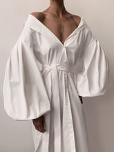 Load image into Gallery viewer, Fashionable V-Neck Belt Slim Ladies Dress
