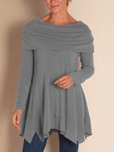 Load image into Gallery viewer, Fashion Simple Skirt Round Neck Long Sleeve Top
