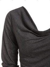 Load image into Gallery viewer, Long-sleeved Button Fashion Crinkle Blend Top

