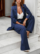 Load image into Gallery viewer, Two-piece Casual Suit with Pure Color Lapel
