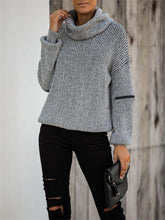 Load image into Gallery viewer, Autumn And Winter Ladies Knitted Casual Turtleneck Sweater
