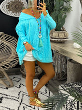 Load image into Gallery viewer, Loose Hooded Lace Thin Sweatshirt Casual Dress
