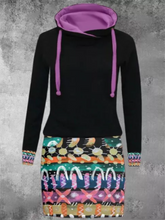 Load image into Gallery viewer, Autumn/Winter Casual Print Contrast Color Women&#39;S Sweater Dress
