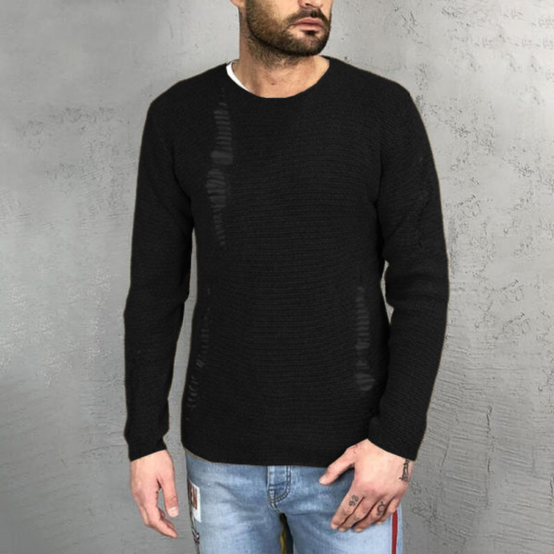 Men'S Fashion Personality Hollow Casual Sweater