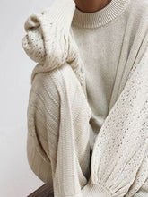 Load image into Gallery viewer, Fashion Casual Round Neck Knitted Female Two-Piece Suit
