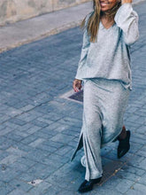 Load image into Gallery viewer, Lazy Casual Solid Color V-Neck Comfortable Women&#39;S Suit
