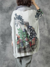 Load image into Gallery viewer, Cute Girl Loose Print Bat Sleeve Women&#39;S Sweater
