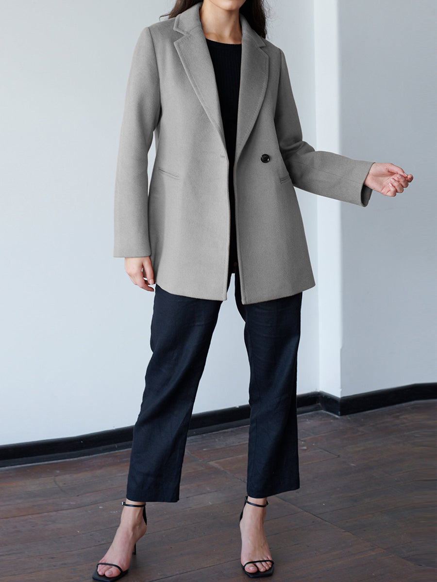 Pure Color Casual Fashion Coat