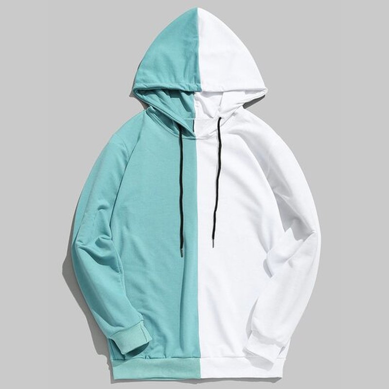 Fashion Color Matching Casual Men'S Hoodie