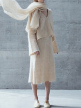 Load image into Gallery viewer, Fashion Casual Loose V-neck Long Sleeve Solid Color Two-piece Suit
