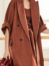 Load image into Gallery viewer, Fashion Casual Warm Double-Breasted Long Coat
