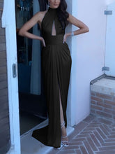 Load image into Gallery viewer, Fashion Solid Color Halter Sleeveless Dress
