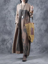 Load image into Gallery viewer, Face Pattern Long Casual Dress for Fall Winter
