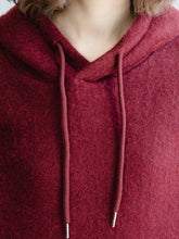 Load image into Gallery viewer, Solid Color Long-sleeved Knitted Hoodie
