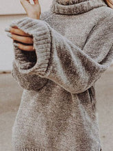 Load image into Gallery viewer, Fashion Solid Color Turtleneck Ladies Sweater Dress
