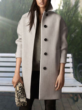 Load image into Gallery viewer, Women&#39;s Stand-up Collar Casual Solid Color Woolen Short Coat
