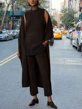 Load image into Gallery viewer, Women&#39;s High Neck Fashion Casual Knitted Three-piece Suit
