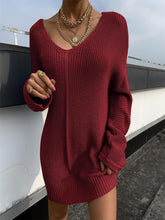Load image into Gallery viewer, Sexy And Comfortable V-Neck Women&#39;S Sweater Dress
