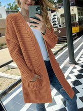 Load image into Gallery viewer, Solid Color Casual Knit Sweater Coat Open Front Cardigan
