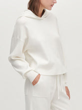 Load image into Gallery viewer, Casual Simple Loose V Neck Long Sleeve Hooded Top Pants Knitted Suit
