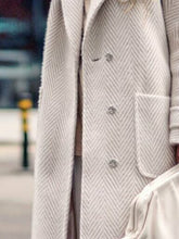 Load image into Gallery viewer, Fashion Herringbone Pattern Lapel Casual Coat
