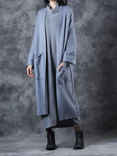 Load image into Gallery viewer, Casual Solid Color Pocket Women&#39;S Knitted Jacket
