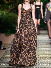 Load image into Gallery viewer, Leopard Pattern Large Swing Sleeveless Dress
