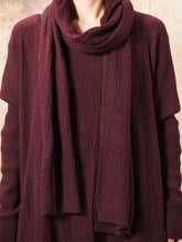 Load image into Gallery viewer, Autumn And Winter Ladies Casual Scarf Sweater Dress
