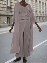 Load image into Gallery viewer, Loose Women&#39;s Round Neck Knitted Three-piece Suit
