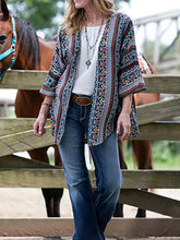 Load image into Gallery viewer, Tribal Printed Long Sleeve Women Cardigans Kimonos
