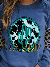 Load image into Gallery viewer, Cactus Leopard Printed Long-Sleeve Sweatshirt
