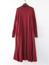 Load image into Gallery viewer, Autumn Solid Color Comfortable Loose Women&#39;S Sweater Dress
