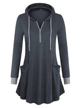 Load image into Gallery viewer, Casual Solid Color Long Sleeve Hoodie
